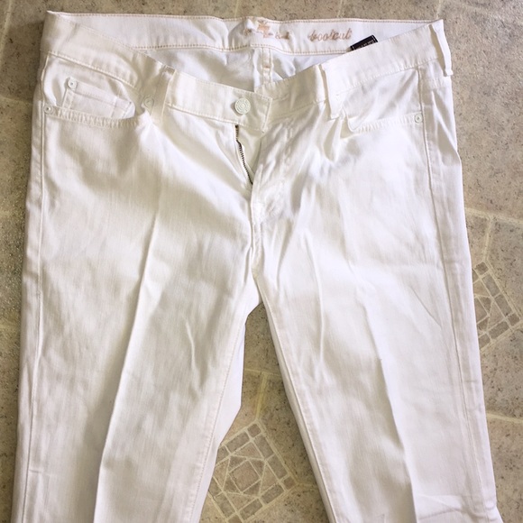 7 For All Mankind white wide leg bootcut jeans EUC - Picture 4 of 9